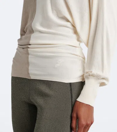 Jacquemus Paneled Silk-blend Sweater In Multi