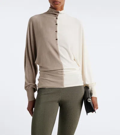 Jacquemus Paneled Silk-blend Sweater In Multi
