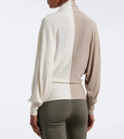 Jacquemus Paneled Silk-blend Sweater In Multi