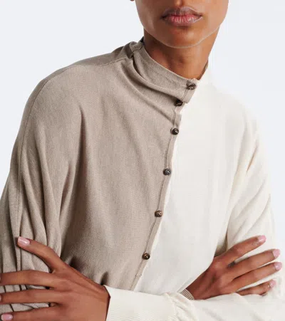 Jacquemus Paneled Silk-blend Sweater In Multi