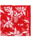 SAINT LAURENT floral pattern scarf,DRYCLEANONLY