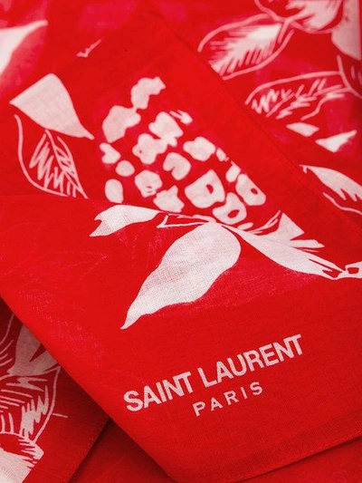 Shop Saint Laurent Floral Pattern Scarf