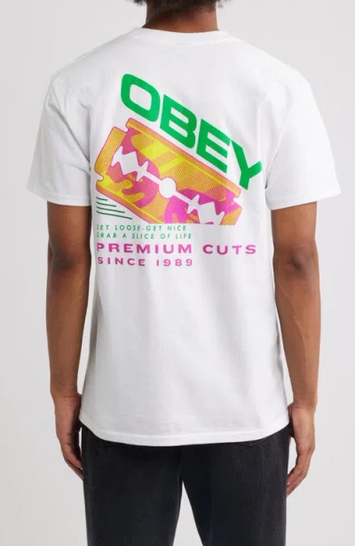 Obey Always Watching Graphic T-shirt In Blue