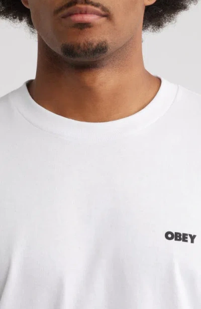Obey Always Watching Graphic T-shirt In Blue