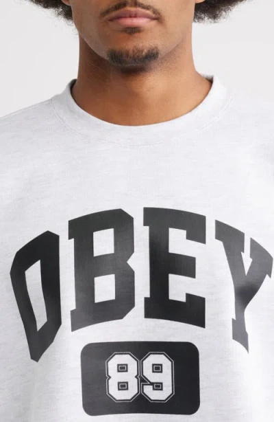 Obey Academy Graphic Sweatshirt In White