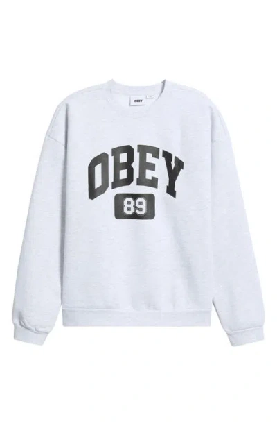 Obey Academy Graphic Sweatshirt In White
