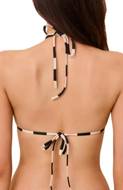 Solid & Striped The Iris Triangle Bikini Top In Black