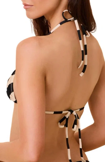 Solid & Striped The Iris Triangle Bikini Top In Black