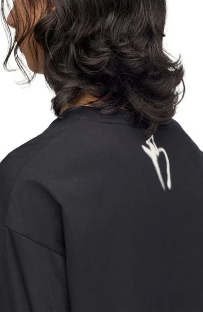 Y-3 Cotton Crew Neck Graphic Print T-shirt In Black