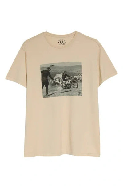 Double Rl Graphic T-shirt In Neutral