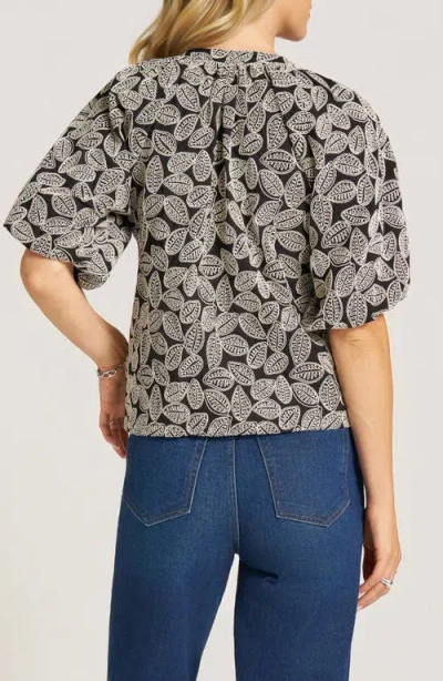 Matty M . Irie Embroidered Leaf Top In Multi