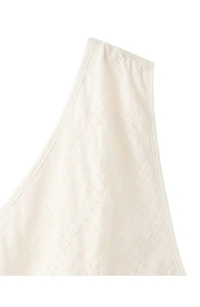 Mango Textured Asymmetrical Dress In White