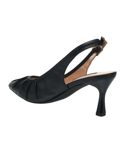 French Connection Ruched Kitten Heel In White