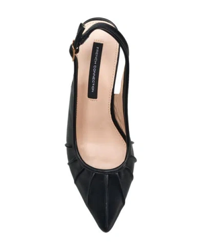 French Connection Ruched Kitten Heel In White