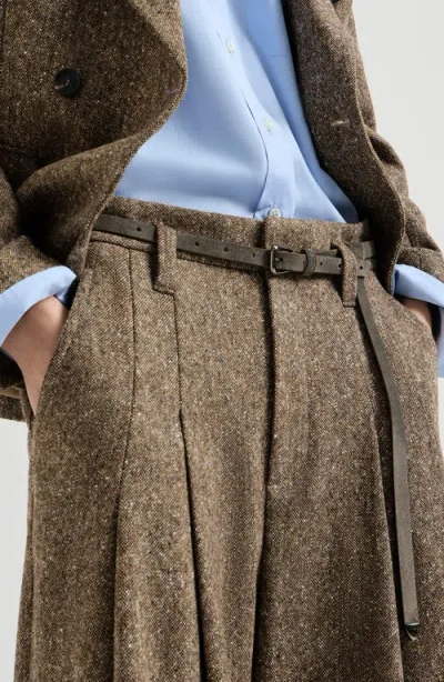 Brunello Cucinelli Suede Belt With Shiny Loop In Black
