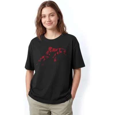 Marvel: Spider-man Marvel Spider-man Vintage Red Wraith Shadow Pose Graphic T-shirt In Black
