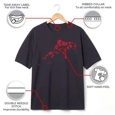 Marvel: Spider-man Marvel Spider-man Vintage Red Wraith Shadow Pose Graphic T-shirt In Black