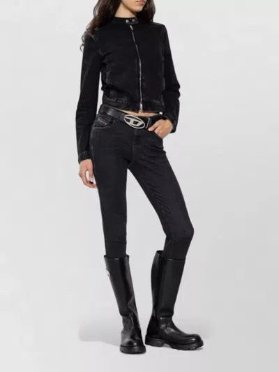 Diesel Knee High Ankle Boots Chunky Sole In Black