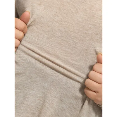 Bloomchic Stretchy Scoop Neck Lettuce Edge Basic Top In Gray