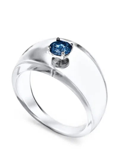 Solo For Diamonds Diamond Ring In Silver