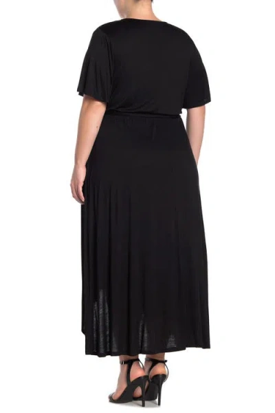 West K Solid High/low Dress In Black
