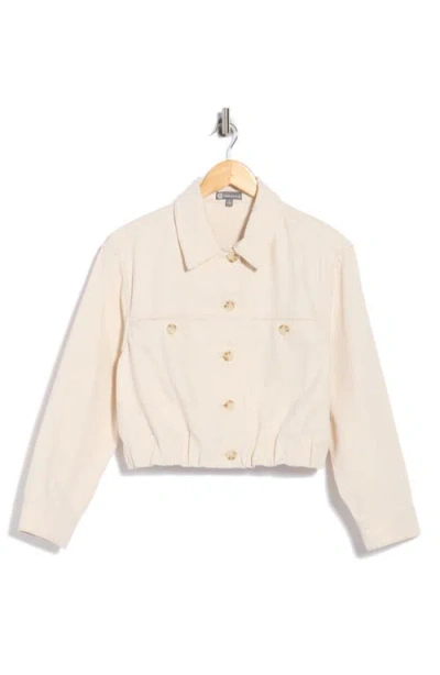 Democracy Bubble Hem Jacket In Ecru