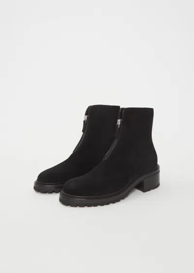 The Row Black Nobilis Suede Pull-on Boots In Black