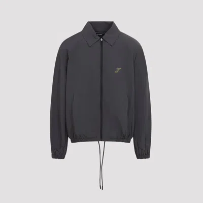 Jacquemus Hooded Jacket Elastic Cuffs Drawstring Hem In Gray