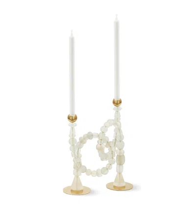 Polspotten Beads Candle Holder In Multi