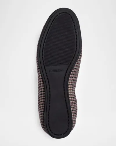 Bernardo Billie Check Leather Sneakerina Flats In Multi