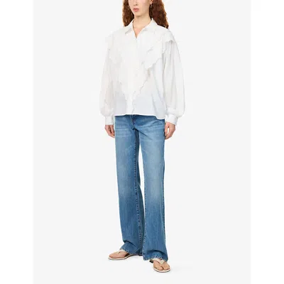 Frame Womens The Rodeo Bootcut-leg Stretch-denim Jeans Flutter In Flutter