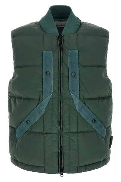 Stone Island Stand-collar Down Vest In Multi