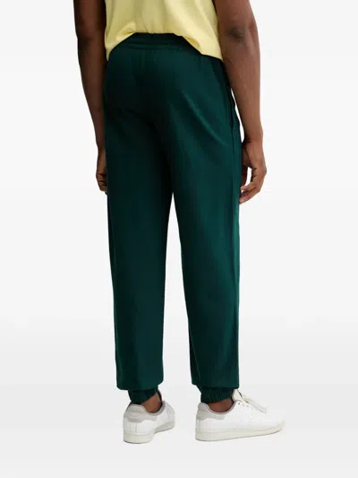 Ea7 Logo-print Track Pants In Green
