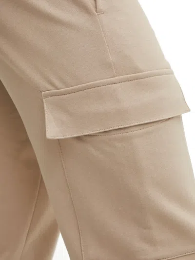 Ea7 Logo-print Cuffed Cargo Pants In Neutral
