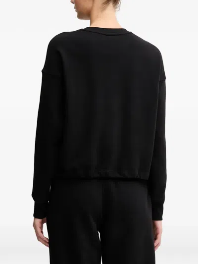 Dkny Logo Drawstring Sweatshirt In Black