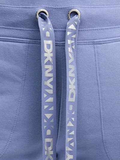 Dkny Logo-drawstring Track Pants In Blue