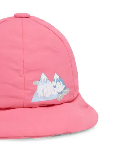 Kangol Drawstring Appliqué Hat In Pink
