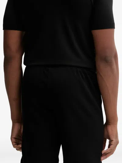 Ea7 Logo-print Drawstring Shorts In Black