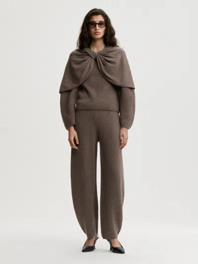 By Malene Birger Pinne Twisted Cape In Fosil