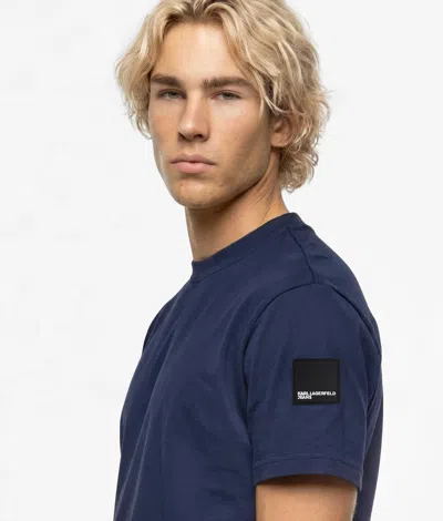 Kl Jeans Patch Logo T-shirt In Blue