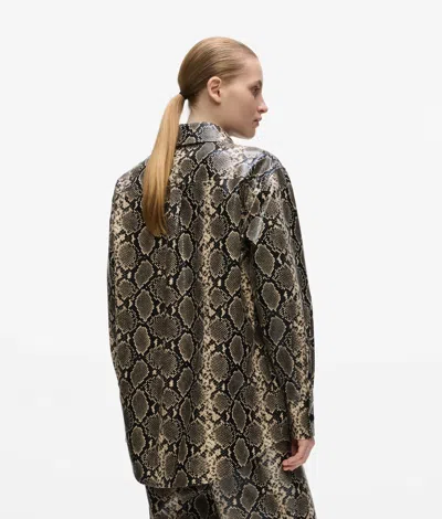Karl Lagerfeld Hemdjacke Aus Faux Python In Multi