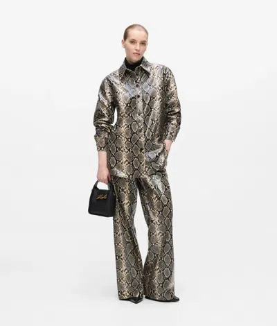 Karl Lagerfeld Hemdjacke Aus Faux Python In Multi