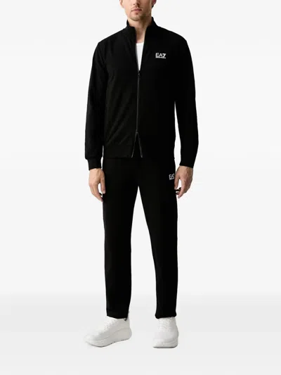 Ea7 Logo-print Tracksuit In Black
