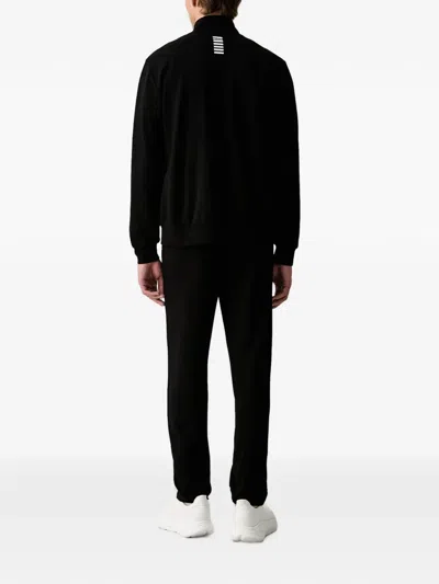 Ea7 Logo-print Tracksuit In Black