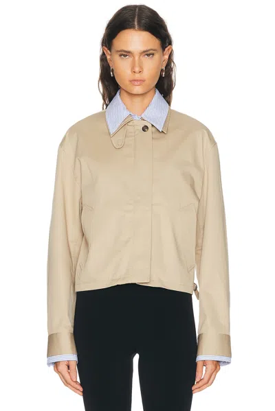 Acne Studios Odossa Twill Trench Jacket In Neutral