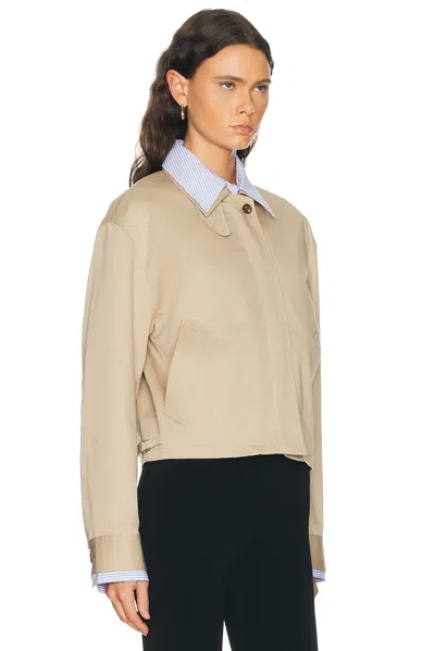 Acne Studios Odossa Twill Trench Jacket In Neutral