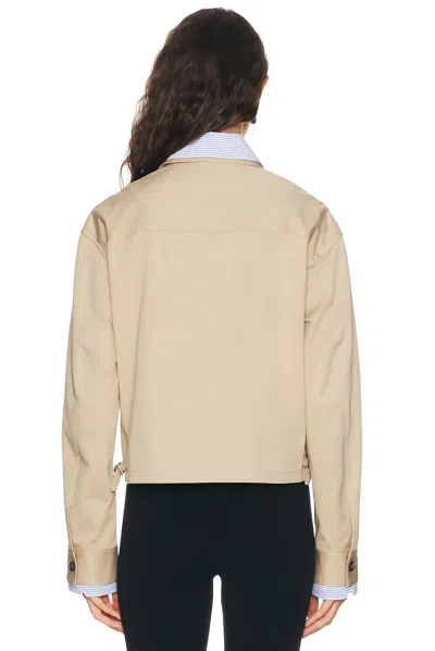 Acne Studios Odossa Twill Trench Jacket In Neutral