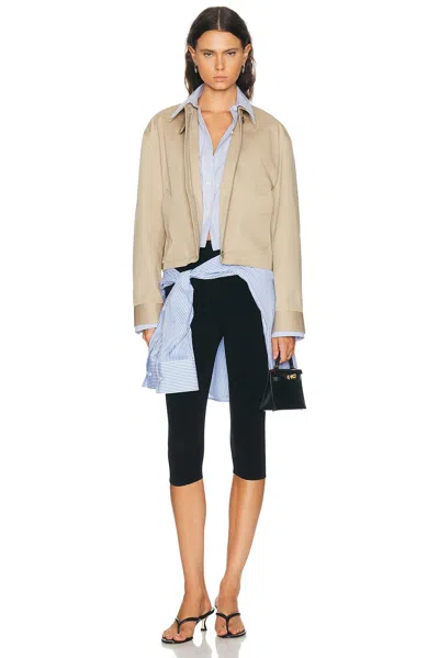 Acne Studios Odossa Twill Trench Jacket In Neutral