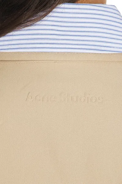 Acne Studios Odossa Twill Trench Jacket In Neutral