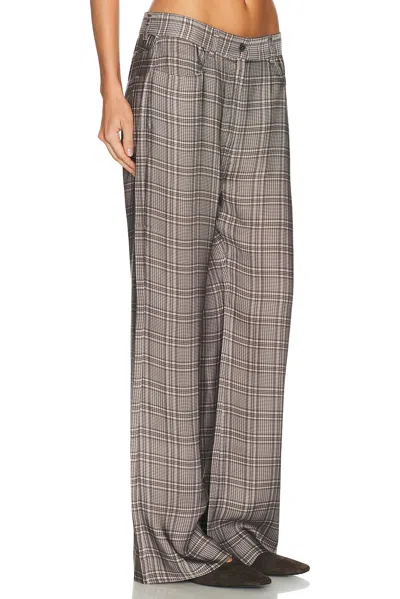 Acne Studios Poltana Check Fluid Trouser In Dark Grey